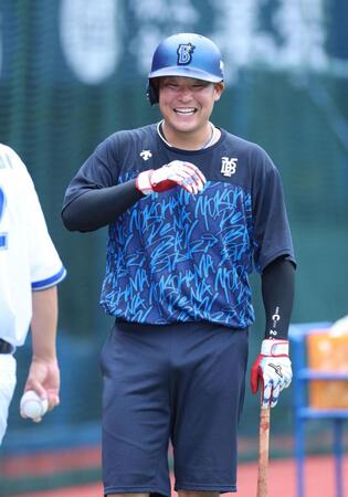 　１軍に合流した筒香（撮影・金田祐二）