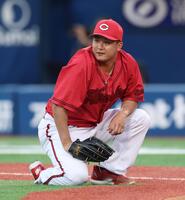 　１回、ＤｅＮＡ打線につかまる森（撮影・金田祐二）