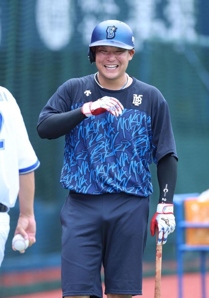 　１軍に合流した筒香（撮影・金田祐二）