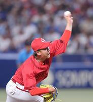 　１回無失点と好投する辻（撮影・市尻達拡）