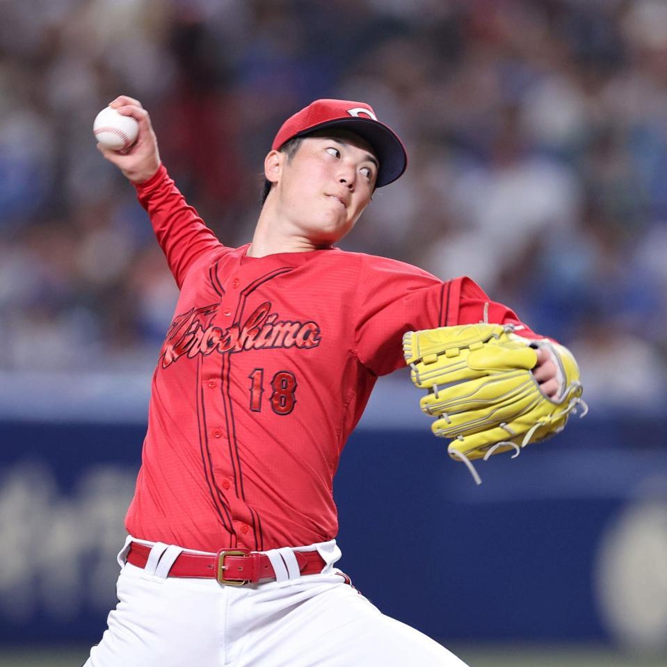 　先発し、力投する森下（撮影・市尻達拡）