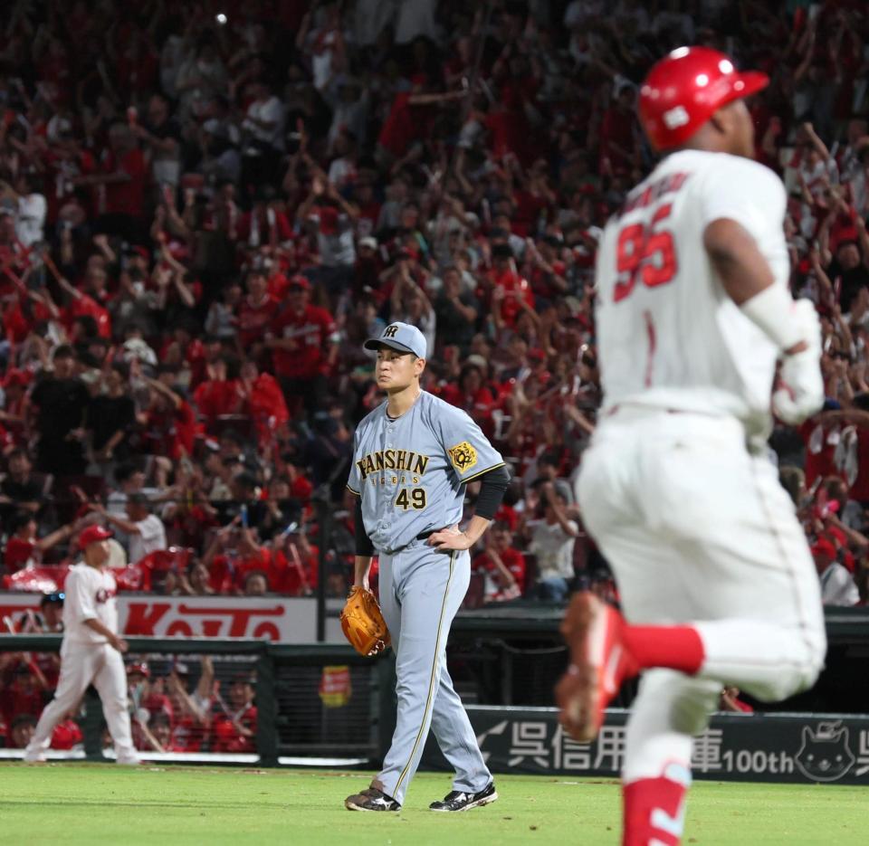 　３回、モンテロに逆転となる３ランを浴びた大竹（撮影・北村雅宏）