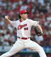 　先発し力投する大瀬良（撮影・北村雅宏）