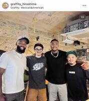 　左からファビアン、太さん、モンテロ、海さん（Ｇｒａｆｆｉｔｙのインスタグラムから）