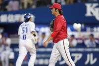 　２回、林の中犠飛で先制された床田（撮影・金田祐二）