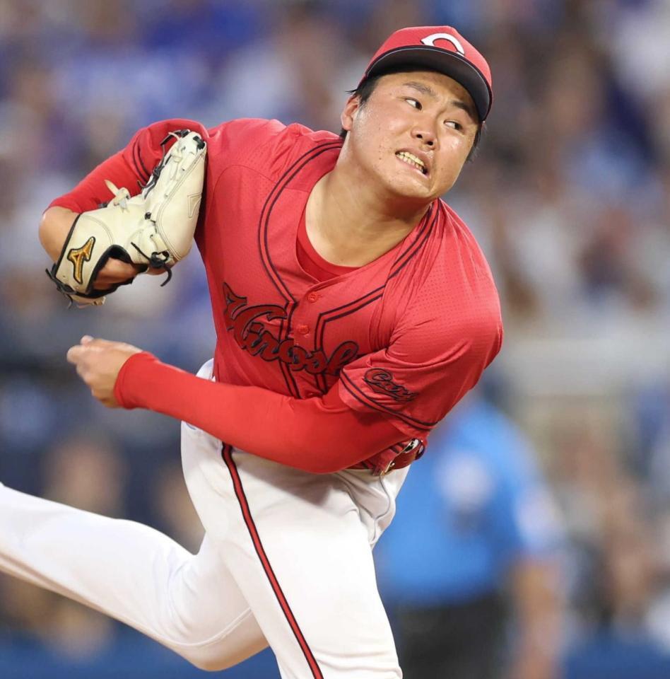 　力投する高（撮影・金田祐二）