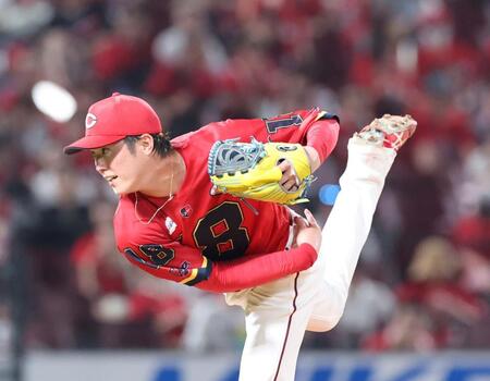 　先発し、力投する森下（撮影・市尻達拡）