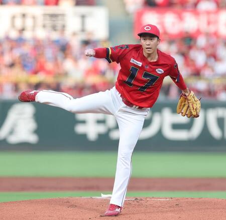 　先発し力投する常広（撮影・市尻達拡）