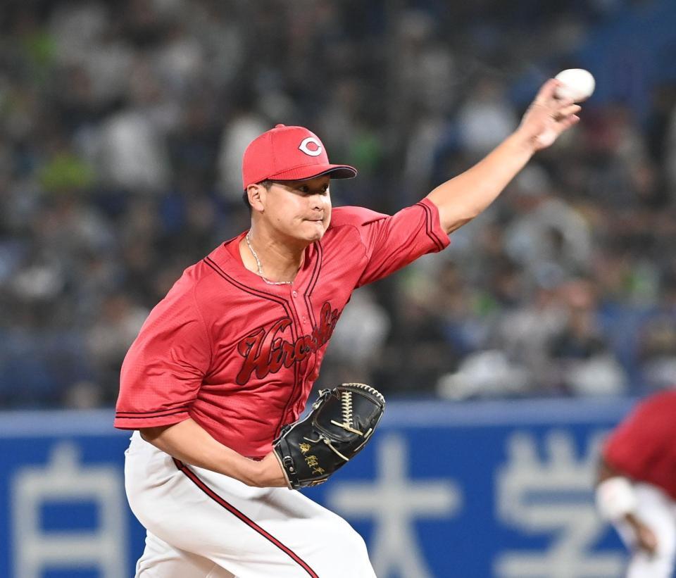 　力投する森（撮影・園田高夫）