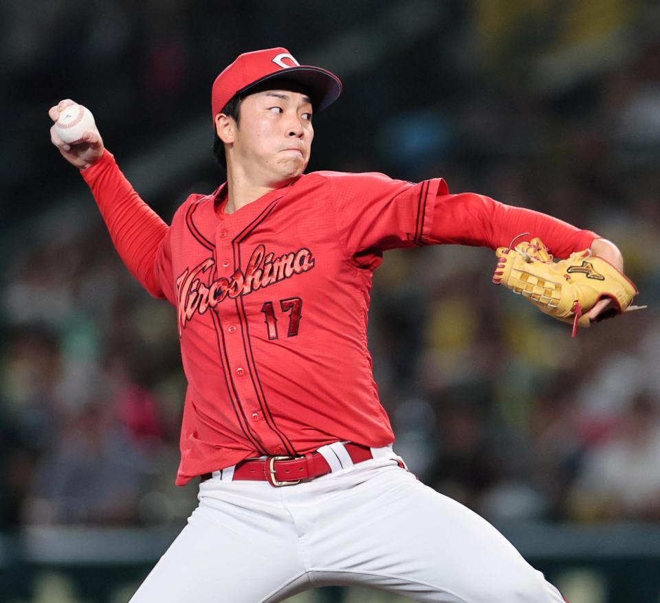 　先発し、投げ込む常広（撮影・田中太一）