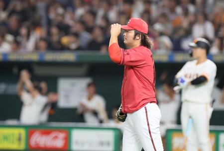 　１回、同点に追いつかれた床田（撮影・石井剣太郎）