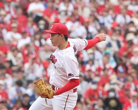 　先発し、力投する常広（撮影・市尻達拡）