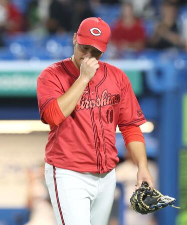 　１回、先制を許した床田（撮影・石井剣太郎）