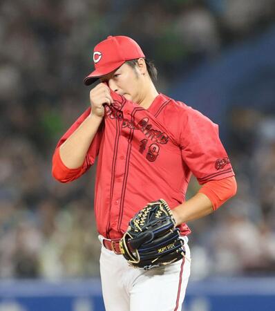 　１回、内山に安打を許した床田（撮影・石井剣太郎）