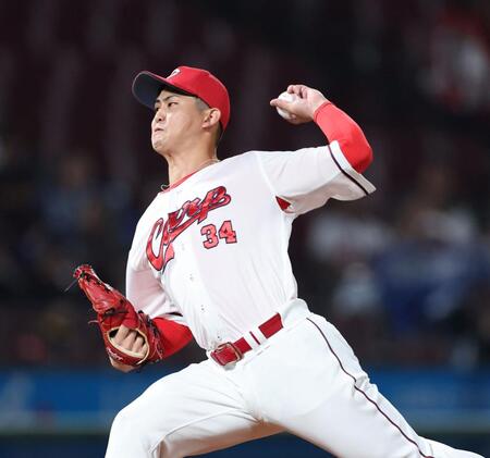 　３回、高の負傷により、緊急登板し、力投する高橋（撮影・市尻達拡）