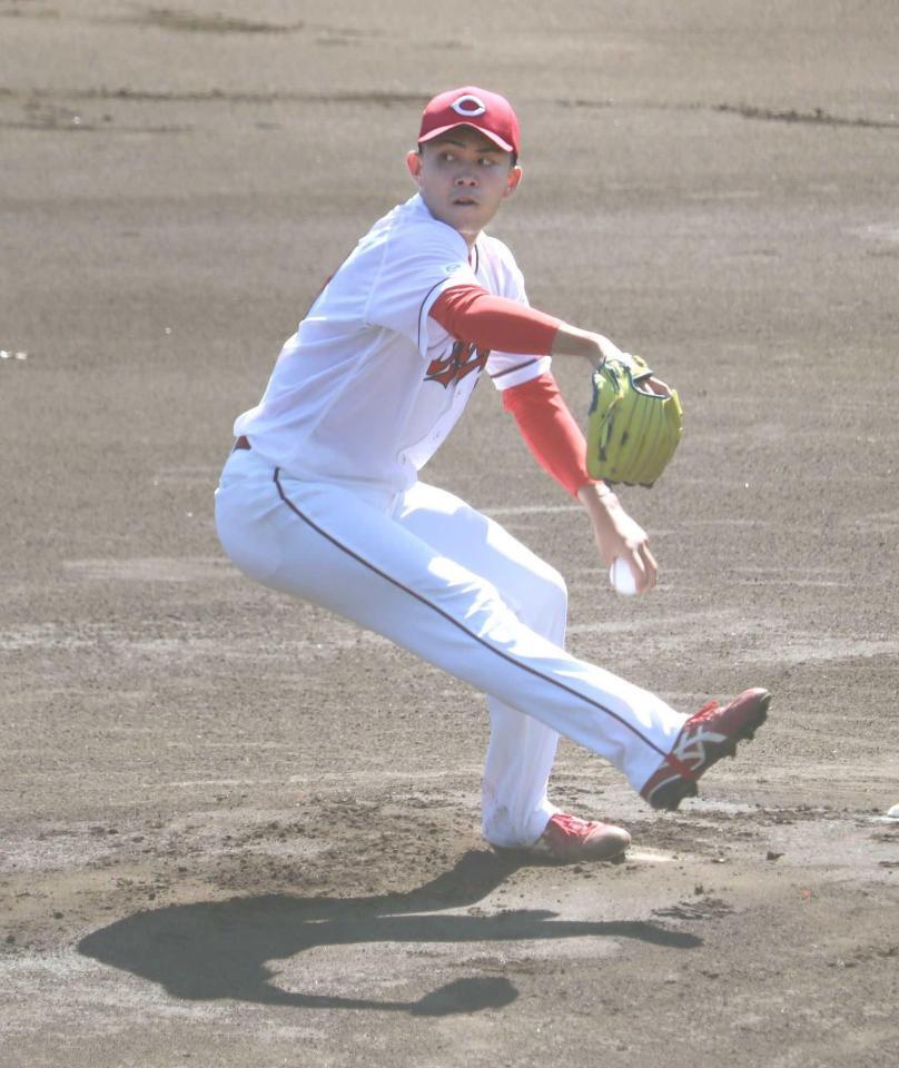 　先発で登板し、４回１失点と力投を見せた辻