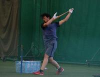 　フェニックス・リーグ中の休日に練習する名原