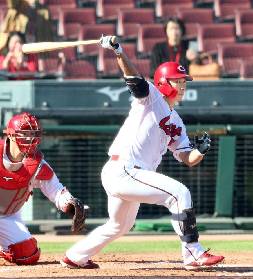 広島・中村貴メジャー流スイングじゃ！ コンタクト率UPがテーマ「縦