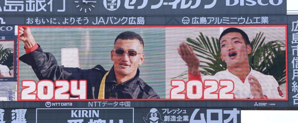 　過去の矢野の髪形（撮影・市尻達拡）