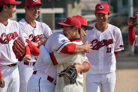 広島の島内、森浦ら５選手が庚午小で野球教室　打撃実技で大飛球連発の末包「あの選手が来てくれたというのを自慢できるような成績を残して優勝したい」