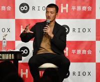 　トークショーに参加した矢野（撮影・畠山賢大）