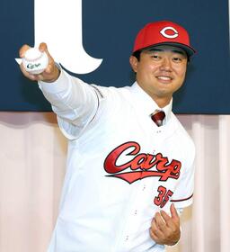 最速１５９キロの広島ドラ４工藤　守護神へ名乗り「１年目からセーブ王を目標に」「敵チームに絶望感を与えられるように」