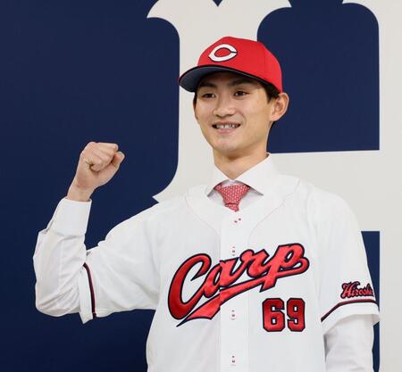 　現役ドラフトで加入し、活躍を誓う辰見（撮影・市尻達拡）