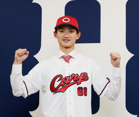 　現役ドラフトで加入し、活躍を誓う辰見（撮影・市尻達拡）