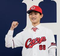 　現役ドラフトで加入し、活躍を誓う辰見（撮影・市尻達拡）