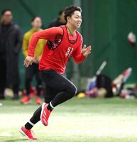 　シャトルランを行う平川（撮影・北村雅宏）