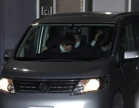 広島・羽月隆太郎容疑者を乗せたとみられる車両（撮影・北村雅宏）