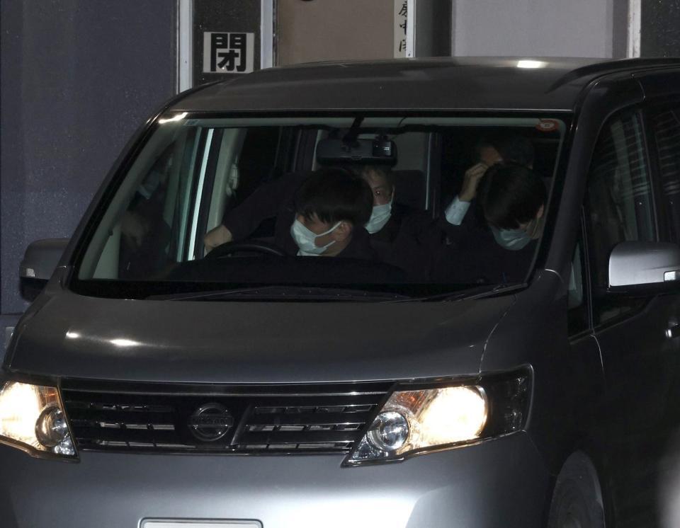 広島・羽月隆太郎容疑者を乗せたとみられる車両（撮影・北村雅宏）