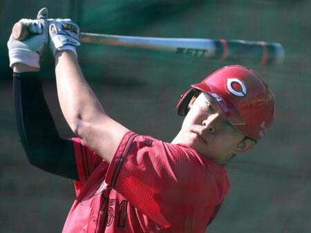 打撃練習する平川（撮影・北村雅宏）