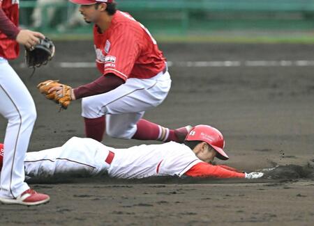 広島・辰見　躍動３安打１打点１盗塁！古巣に“恩返し”　「僕は、僕のやれることしか見せられない」