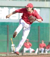 ３回を無失点に抑えた大瀬良（撮影・北村雅宏）　