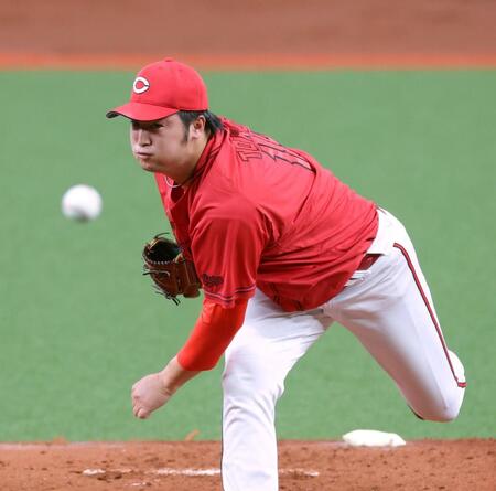 先発し２回無失点の床田（撮影・立川洋一郎）