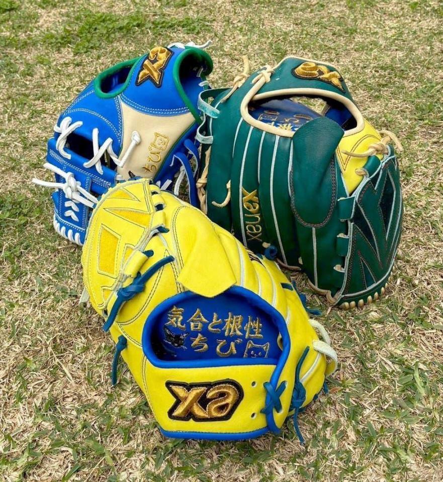 辻が今季から使用するグラブ（本人提供）