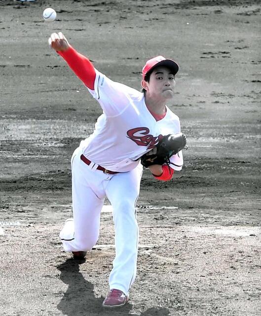 ５回を無失点に抑えた岡本　