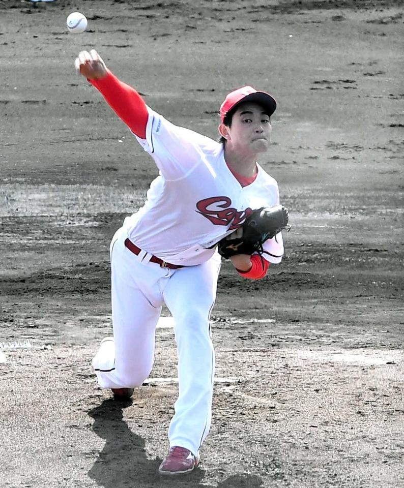 ５回を無失点に抑えた岡本　