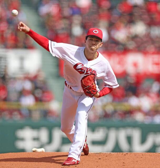 広島・赤木晴哉 プロ初先発で2回無失点 仏教大の先輩・大野と投げ合う