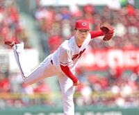 ２回無失点の好投を見せた赤木（撮影・北村雅宏）　