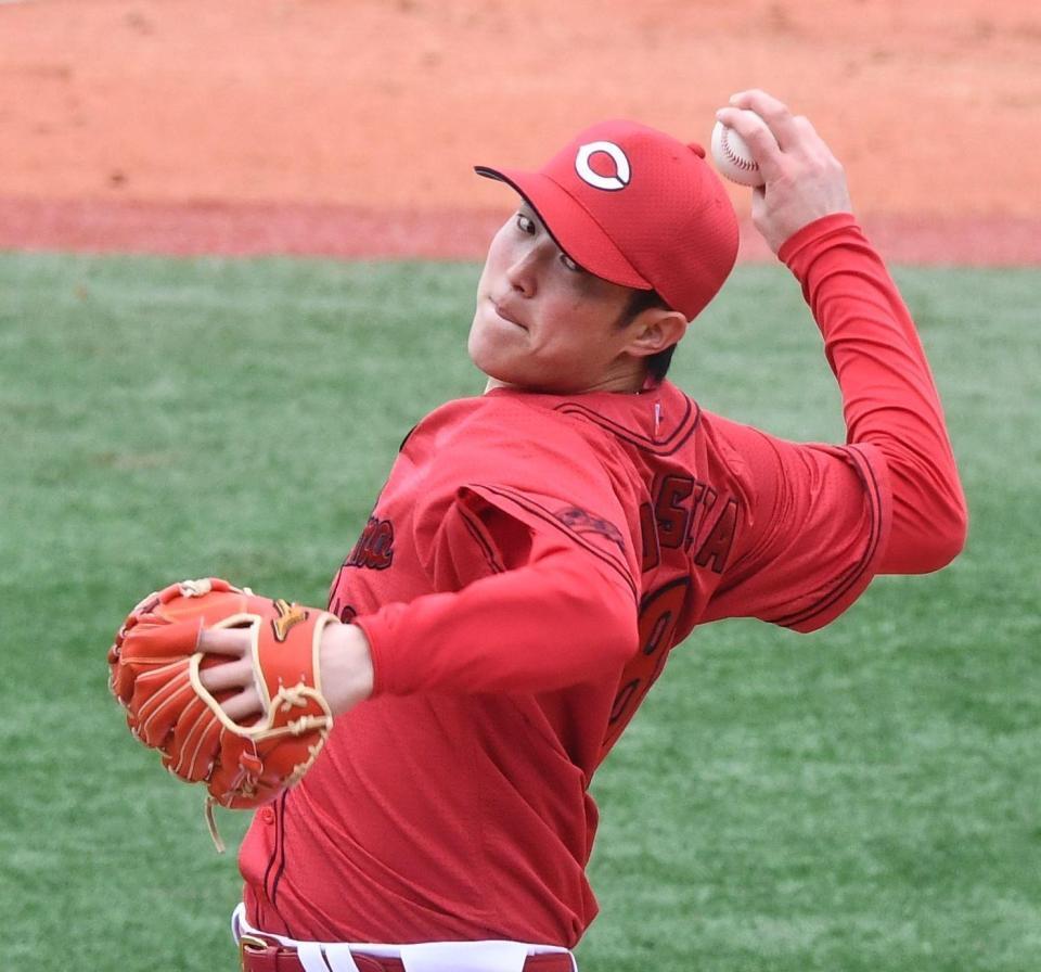 先発し、４回３失点だった森下（撮影・園田高夫）