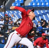 ４回を無失点に抑え好投した岡本（撮影・園田高夫）