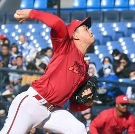 広島・岡本駿　４回パーフェクト好投　開幕ローテへインパクト　テンポ良し外野に飛んだの１球のみ