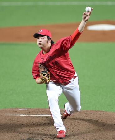 先発し、力投する広島・床田寛樹＝みずほＰａｙＰａｙドーム福岡（撮影・北村雅宏）