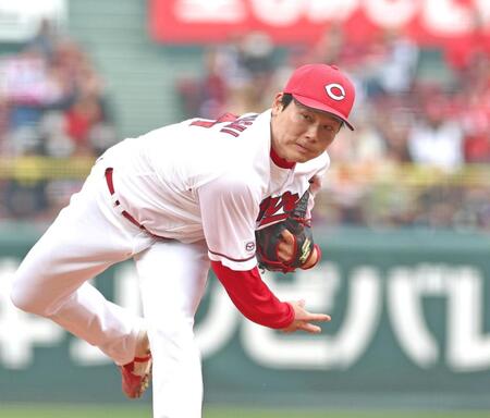 粘投する栗林（撮影・北村雅宏）