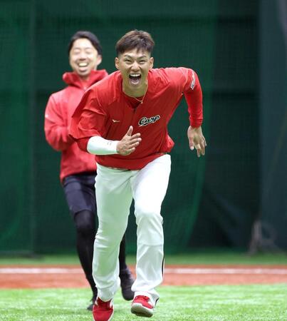 トレーニングする中村奨（撮影・北村雅宏）