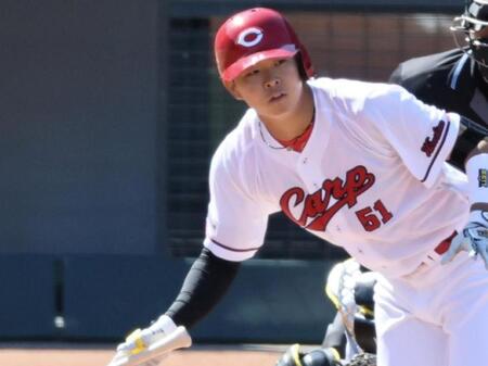 広島の今季初得点はドラ1・平川のバットから! 五回無死三塁から二ゴロでプロ初打点マーク 1点差に迫る