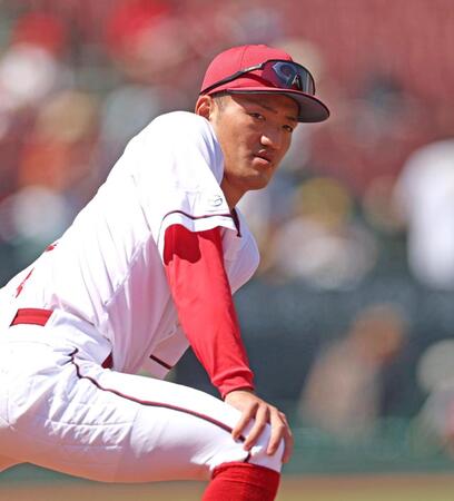 試合前、ウオーミングアップする矢野（撮影・北村雅宏）