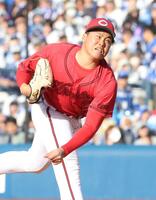 力投する高（撮影・石井剣太郎）